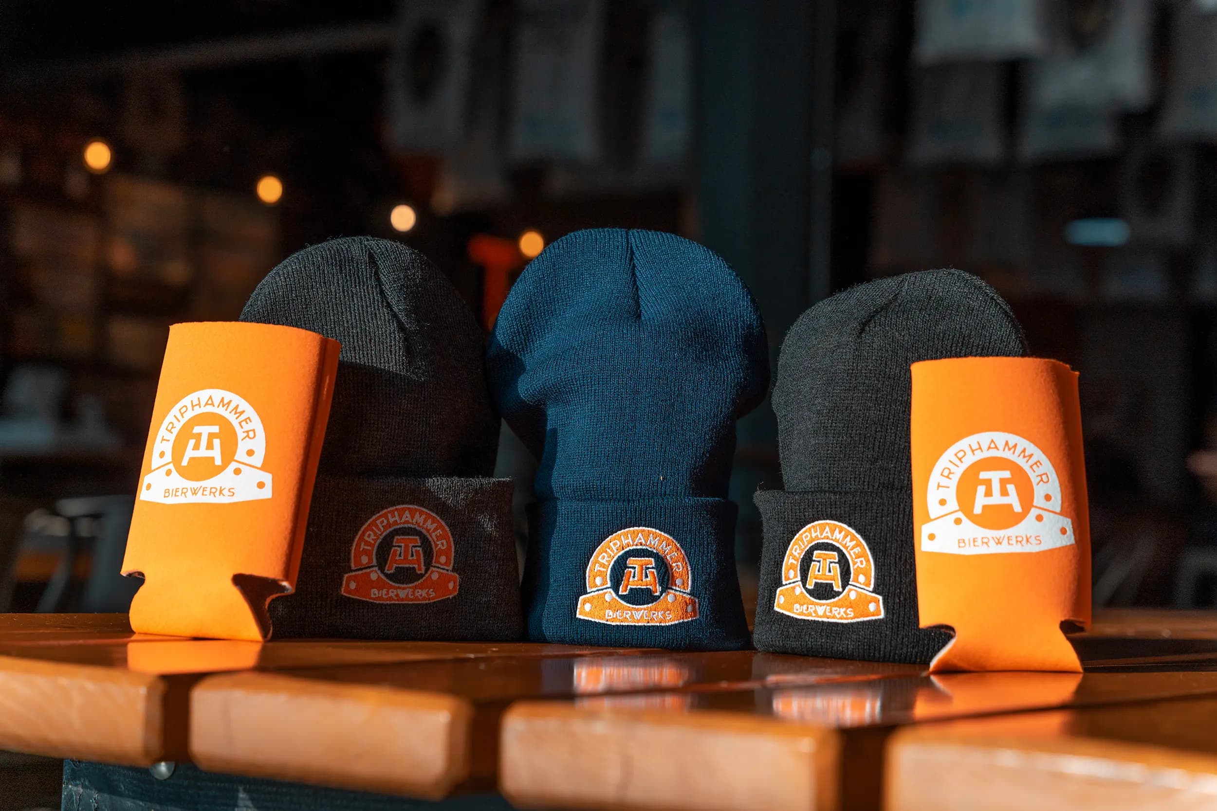 Triphammer brewery merchandise and branding