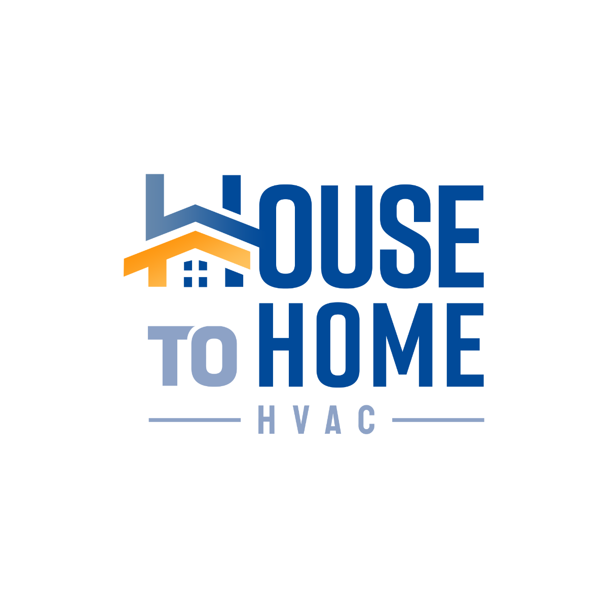 House to Home HVAC logo with house icon and blue text