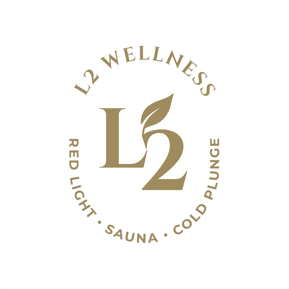 L2 Wellness logo with text: Red Light, Sauna, Cold Plunge